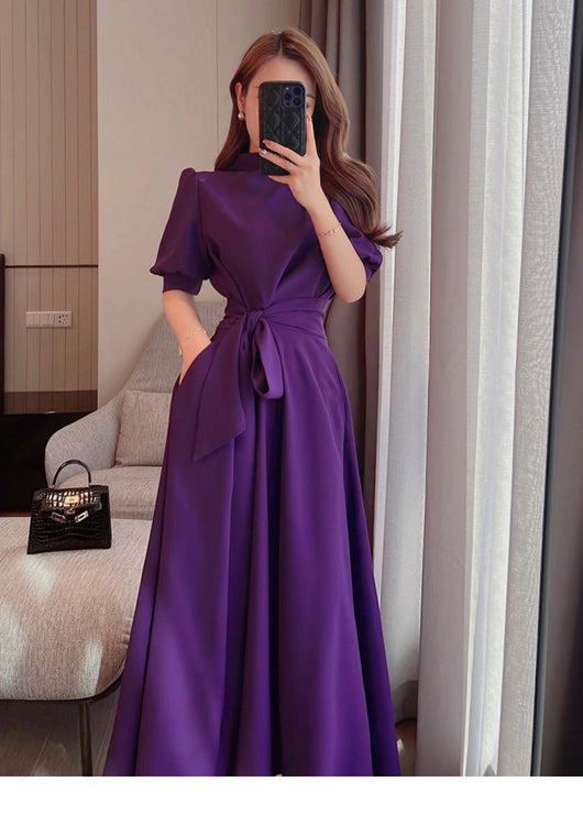 Vestido Casual con Mangas Abullonadas y Cintura Ajustada - Image 7