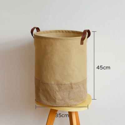 Canasta Plegable de Algodón y Lino para Ropa Sucia - Image 9