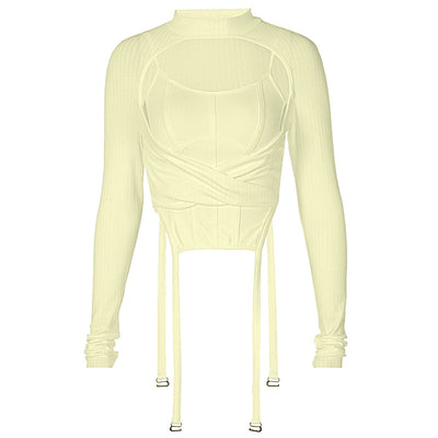 Blusa Ajustada de Manga Larga para Mujer - Image 6