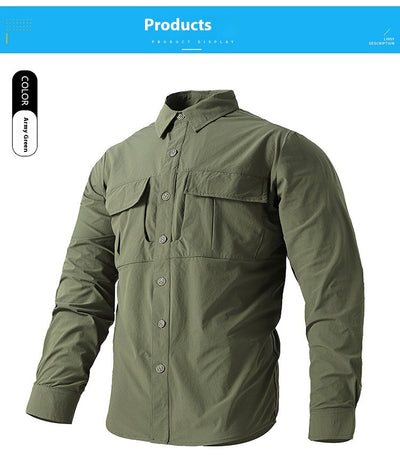 Camisa Táctica de Secado Rápido Consul para Hombre - Múltiples Bolsillos Entrenamiento - Image 19