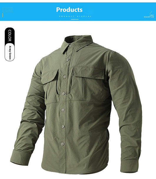 Camisa Táctica de Secado Rápido Consul para Hombre - Múltiples Bolsillos Entrenamiento - Image 19