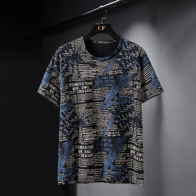 Playera Ice Silk Cuello Redondo Manga Corta Suelta Fresca - Image 9
