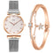 Reloj de Pulsera Dama con Malla Elegante y Movimiento de Cuarzo