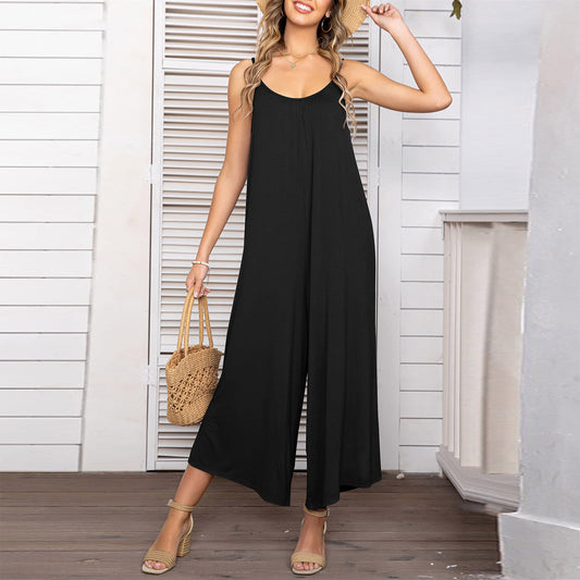 Jumpsuit Elegante sin Mangas con Pantalón Ancho - Image 2