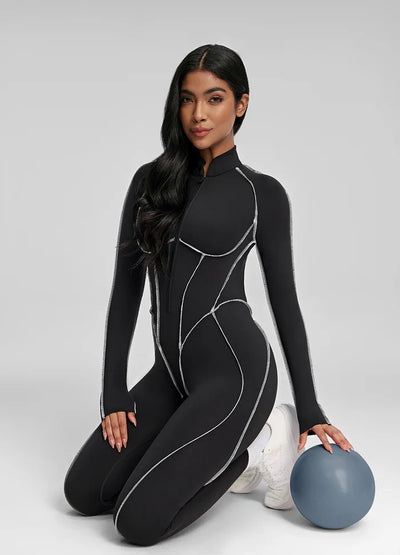 Traje de Yoga Deportivo Entallado con Diseño Asimétrico y Soporte de Pecho - Image 22