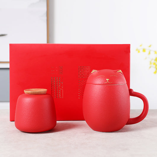 Taza Cerámica Creativa con Filtro y Tapa para Té - Image 18