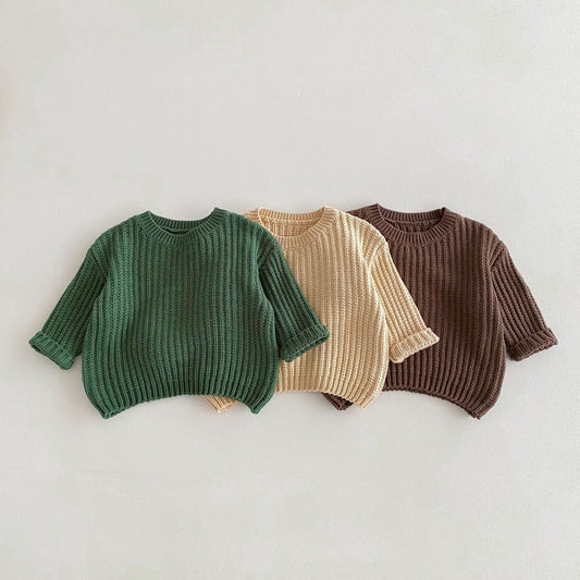 Suéter Tejido Grueso para Niños - Pullover Cómodo y Duradero