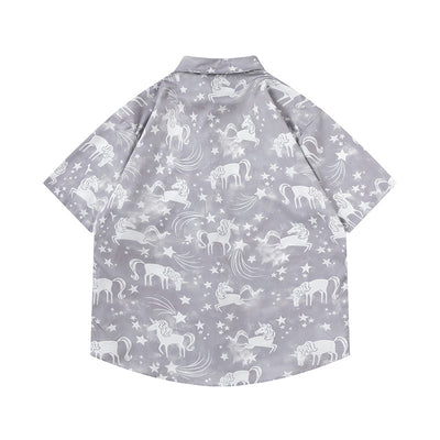Camisa Estampada con Diseño de Estrellas para Hombre - Image 8