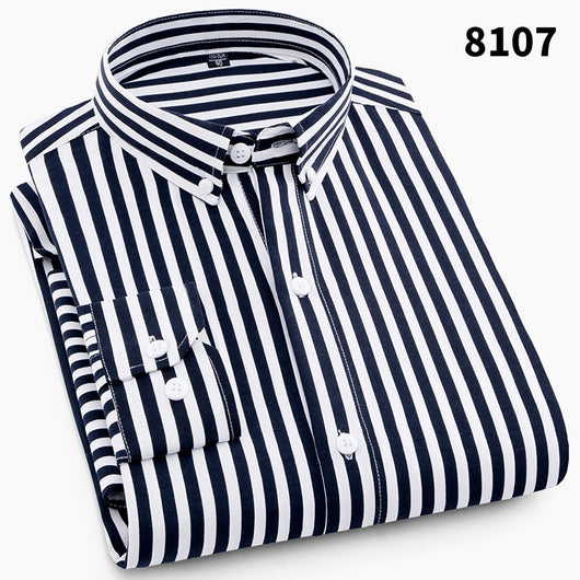 Camisa Estampada de Manga Larga Estilo Coreano para Hombre - Image 18