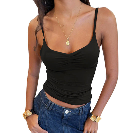 Chaleco Espalda Descubierta Cuello V Ajustado Elegante - Image 16