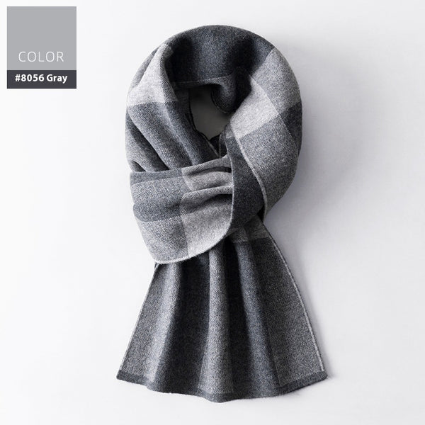 Bufanda Cuadros para Hombre Reversible - Abrigo Invierno Doble Cara