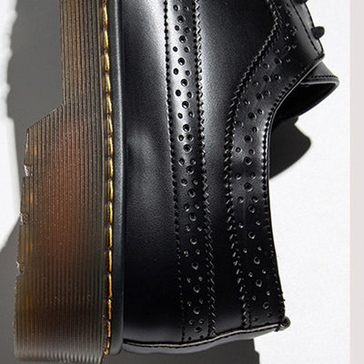 Zapatos de Cuero Retro con Plataforma Baja para Hombre - Image 10