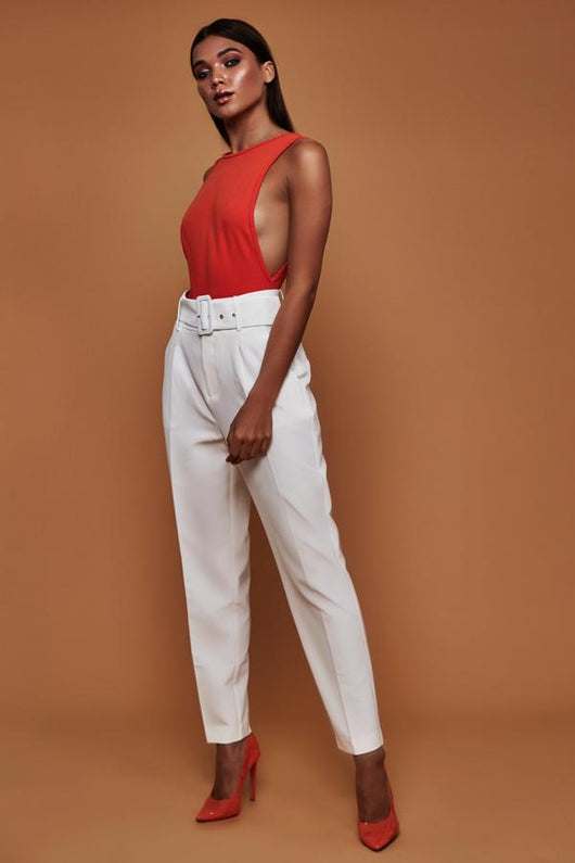 Pantalones Casuales de Cintura Alta para Mujer - Image 2