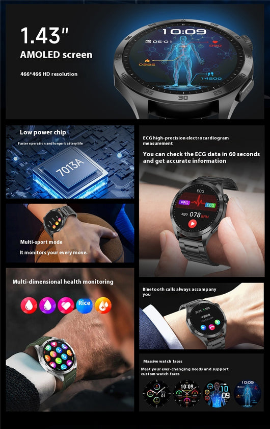 Reloj Inteligente ET485 con ECG y Llamadas Bluetooth - Image 17
