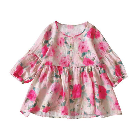 Blusa Vintage Cuello Muñeca Manga Abullonada - Modelo Holgado Verano - Image 5