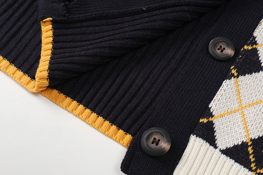 Cardigan Rombo Oversized para Mujer - Abrigo Casual Holgado - Image 15