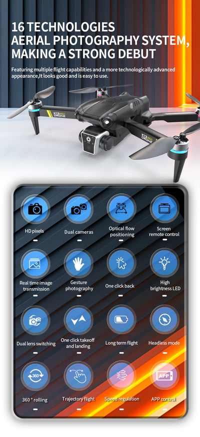 Dron de Fotografía Aérea con Motor sin Escobillas y Control Remoto - Image 19