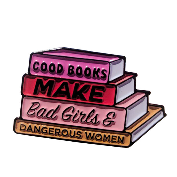 Broche de Metal Literario con Diseño de Caricatura