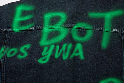Chaqueta Denim Hip Hop con Letras Americanas Estampadas - Image 17
