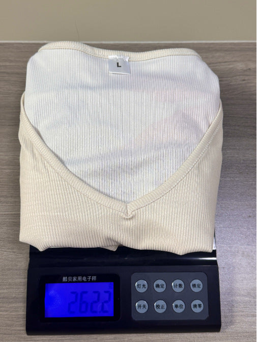 Suéter Cuello V Manga Larga con Impresión 3D Digital para Mujer - Image 12