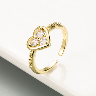 Anillo de Cobre Chapado en Oro - Diseño Navideño Reno Amor - Image 3