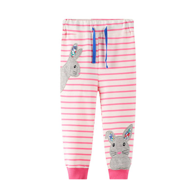 Pantalones Infantiles Bordados de Felpa para Otoño