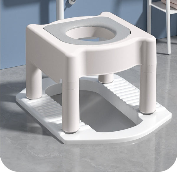 Asiento de Inodoro Plegable para Embarazadas - Marco de Soporte Seguro