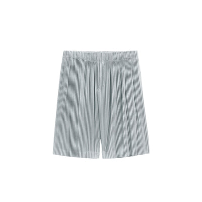 Pantalones Cortos Casuales Holgados con Cintura Elástica y Pliegues para Hombre - Image 6