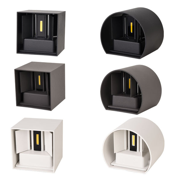 Lámpara de Pared Exterior Aluminio Impermeable Ajustable - Diseño Cuadrado y Circular