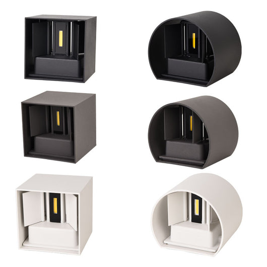 Lámpara de Pared Exterior Aluminio Impermeable Ajustable - Diseño Cuadrado y Circular