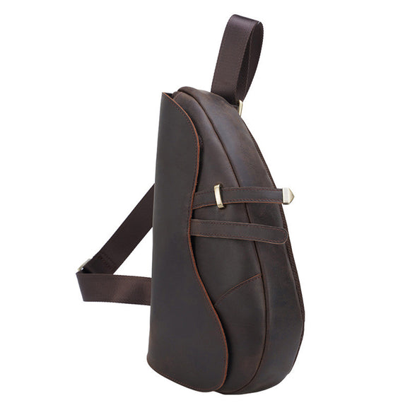 Bolsa de Pecho Retro en Cuero - Mochila Cruzada para Deportes y Viajes