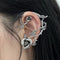 Aretes de Rosa Metalizada con Diseño Envuelto