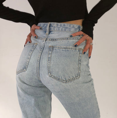 Pantalón Vaquero Talle Alto Efecto Desgastado - Silueta Recta - Image 8
