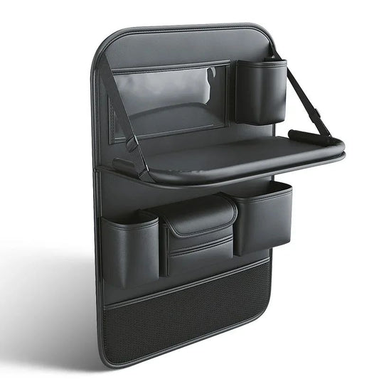 Organizador de Asiento Trasero Auto con Bandeja Plegable y Soporte para Tablet