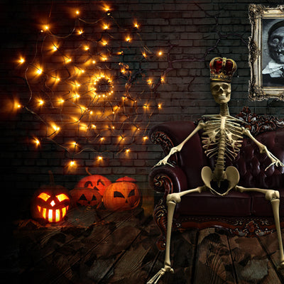 Luz de Telaraña LED Halloween con Control Remoto - 8 Modos de Iluminación