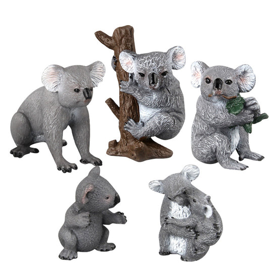 Figura Decorativa Koala Australiano - Modelo Realista de Vida Silvestre