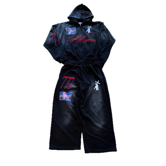 Sudadera con Capucha Personalizada de Manga Larga con Cierre y Pantalón Deportivo - Image 5