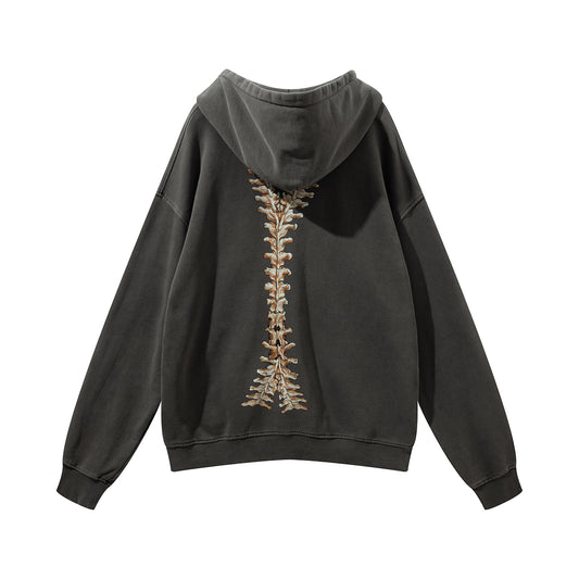 Cardigan Desgarrado Tide con Capucha - Chaqueta Sudadera Versátil