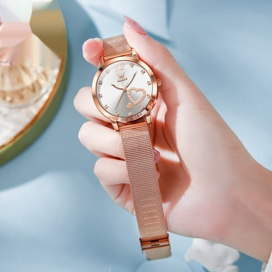Reloj Elegante para Mujer con Correa Mesh Personalizable
