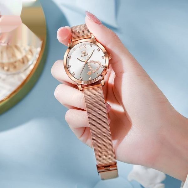 Reloj Elegante para Mujer con Correa Mesh Personalizable