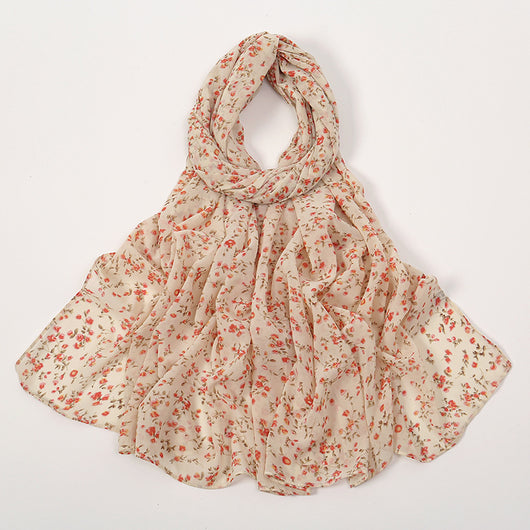 Pañuelo Ligero de Gasa Estampado Floral para Primavera y Verano - Image 23