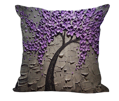 Funda de Almohada con Óleo Artístico en Algodón y Lino - Image 20
