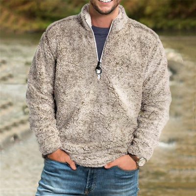 Abrigo Casual Hombre Grueso Oversize Liso Cálido
