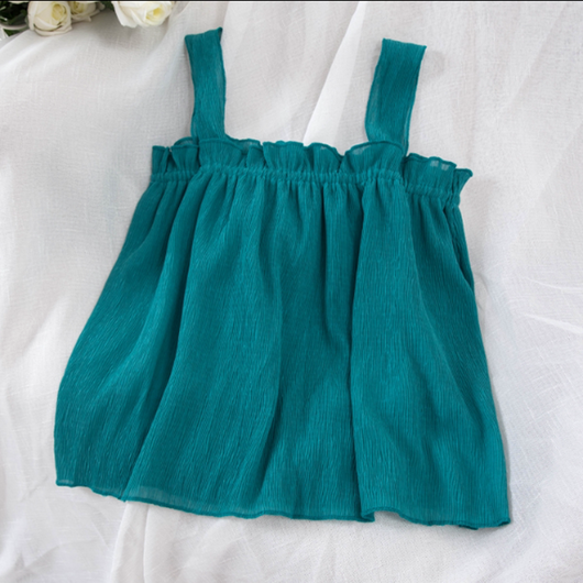 Blusa Suelta de Gasa para Mujer - Camisola Elegante de Manga Corta - Image 4