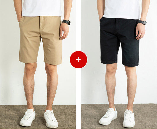 Pantalones Cortos Blancos Hombre Algodón Suelto Largo 5/4 - Image 9