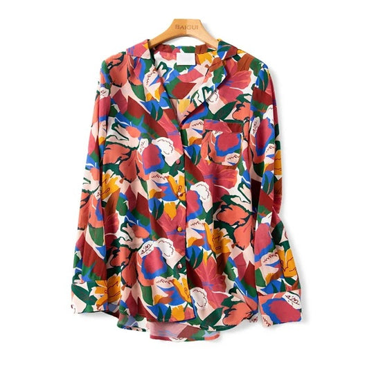 Blusa de Seda con Estampado Floral Elegante - Image 16