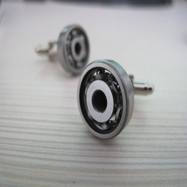 Gemelos de Acero Tungsteno Negro con Rodamientos de Perlas