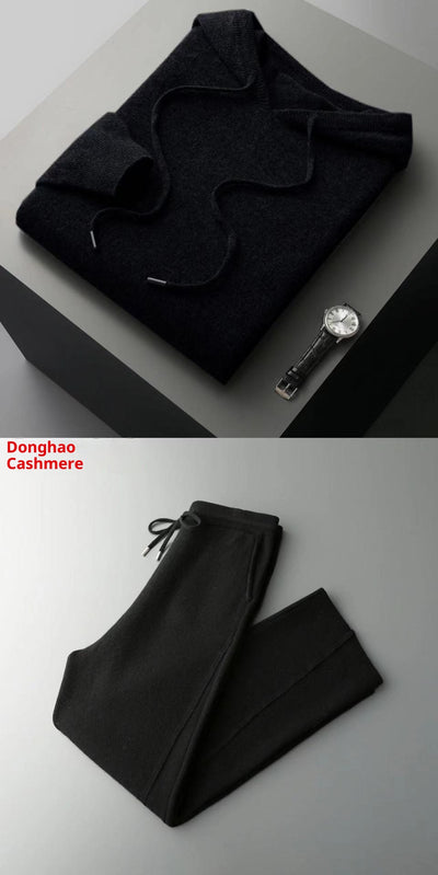Conjunto Deportivo Lana Pura Hombre: Sudadera sin Costuras y Pantalón Tejido con Cordón - Image 6