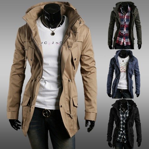 Chaqueta Casual Slim Fit Cuello Alto Elegante para Hombre