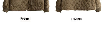 Chaqueta Acolchada de Algodón para Mujer - Diseño Rombo Ligero Otoño Invierno - Image 10